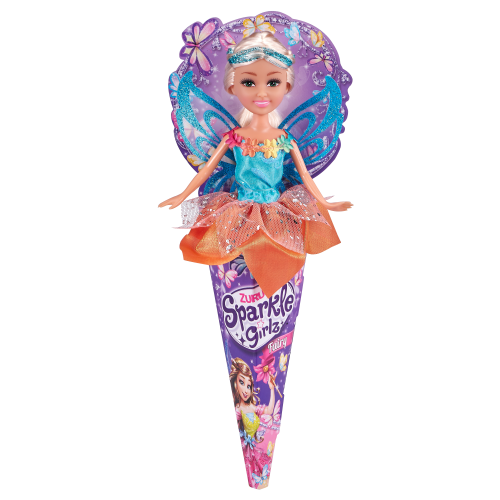 Zuru Sparkly Girls Fairy Doll in Cone Multicolor Age-3 Years & Above