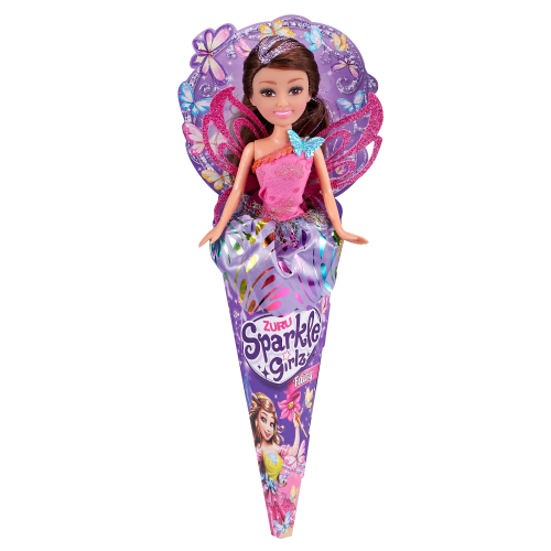Zuru Sparkly Girls Fairy Doll in Cone Multicolor Age-3 Years & Above
