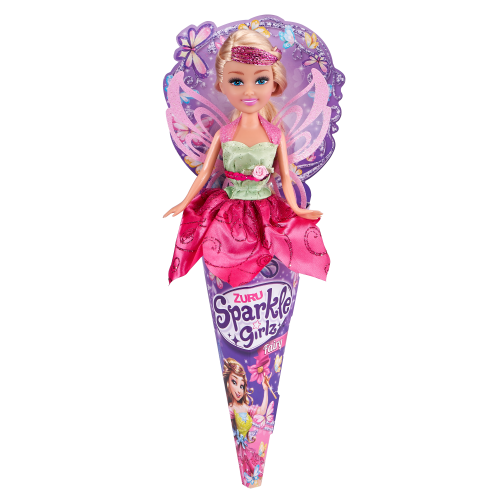 Zuru Sparkly Girls Fairy Doll in Cone Multicolor Age-3 Years & Above