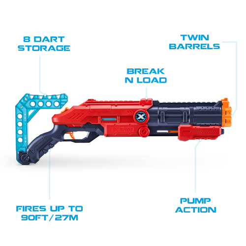 Zuru X-Shot Excel Ultimate Shootout Pack (4 Blasters 48 Darts, 6 Cans) Age- 8 Years & Above