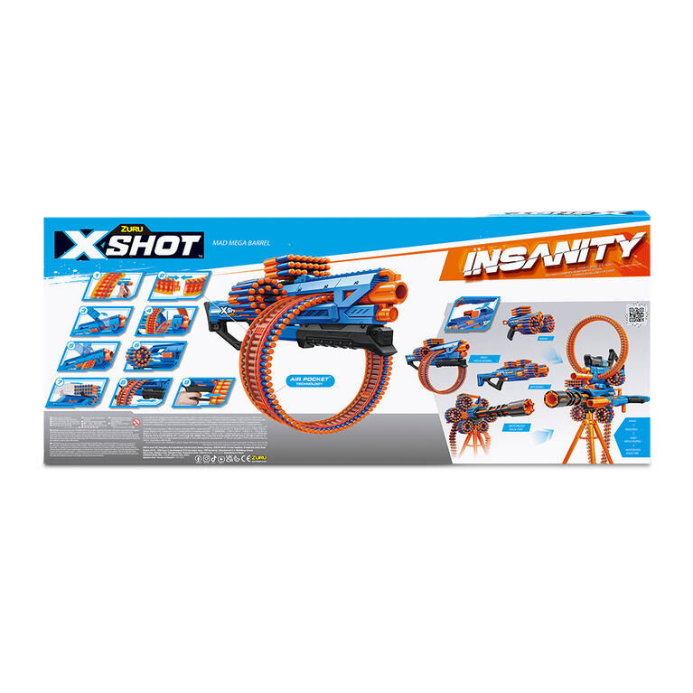 Zuru X-Shot Insanity Mad Mega Barrel (72 Darts) 36609 Age- 8 Years & Above