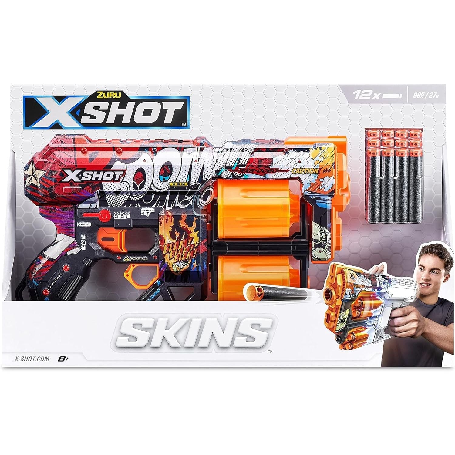 Zuru X-Shot Skins Dread Boom Blaster Age- 8 Years & Above