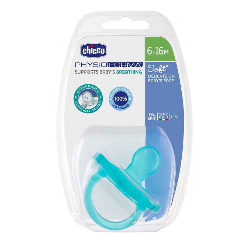 Chicco PhysioForma Soft Baby Soother Blue Age 6 Months to 16 Months